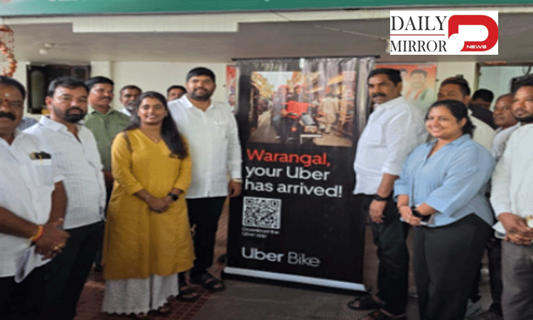 Uber Launches Bike Taxi Service in Warangal, Offers Free First Ride for Limited Period..